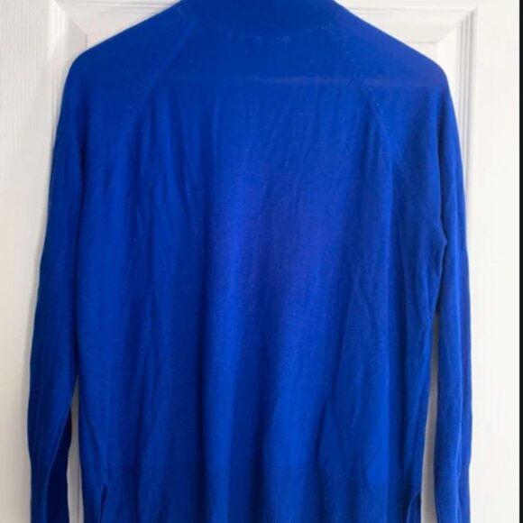 Pull léger col Mao bleu électrique -Electric Blue Mao Collar Sweater - Picture 3 of 3